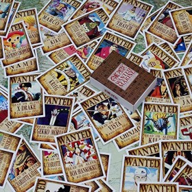 ZPPLD One Piece Affiche Wanted 100 pcs,Manga Poster,Shanks Sanji Ruffy Poster,Kit de Collage Mural,Anime Images,One Piece Car