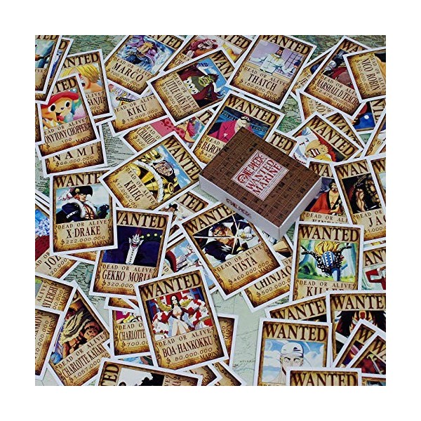 ZPPLD One Piece Affiche Wanted 100 pcs,Manga Poster,Shanks Sanji Ruffy Poster,Kit de Collage Mural,Anime Images,One Piece Car