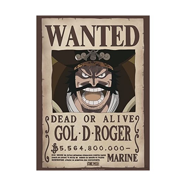 ABYSTYLE GBEye - ONE PIECE Poster Wanted Gol D. Roger 52x38cm 