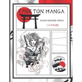 Crée ton Manga: Bande Dessinée Vierge - Modèles différents à chaque page - 110 pages - 21,59 cm x 27,94 cm