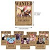IOSCDH Lot de 22 Posters One Piece Wanted, Anime Poster, Affiche One Piece Wanted, Poster Vintage Papier Kraft, Décoration de