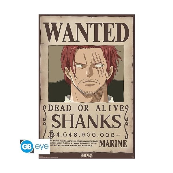 ABYSTYLE Affiche Poster One Piece Wanted Shanks 61x91.5cm