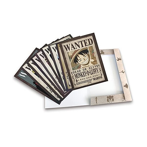 ABYSTYLE - ONE PIECE - Portfolio 9 posters wanted Luffys crew Wano 21x29,7cm 