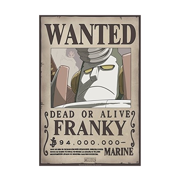 ABYSTYLE - One Piece - Poster Wanted Franky 