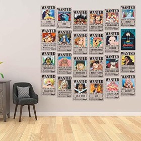 One Piece Wanted Poster Kit Collage One Piece Poster Japonais Collection One Piece Poster One Piece Anime Japonais Poster One