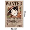 LGQHCE Poster Vintage Papier Kraft, Anime Poster Affiche One Piece Wanted Poster Manga, Poster Anime