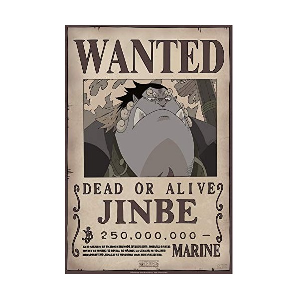 ABYSTYLE - One Piece - Poster Wanted Jinbe 