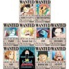 Tbrand – Lot de 10 affiches de One Piece « Wanted » avec lÉquipage du Chapeau de Paille, Luffy, Chopper, Zoro, Nami, Usopp, 