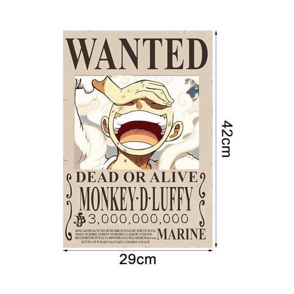 O-ne Piece Posters Wanted, Anime Poster, Poster O-ne Piece Wanted, Vintage Affiche Luffy Poster, Anime Décoration dIntérieur