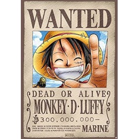 Close Up Poster dune Piece Wanted Monkey D. Luffy 68cm x 98cm 