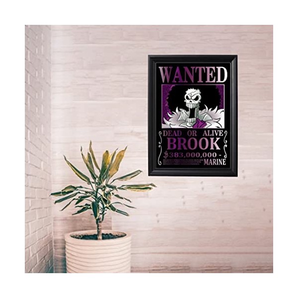 Générique poster one piece brook wanted 30 x 40 cm - poster décoratif pour chambre, bureau, salon...