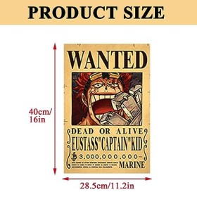 OBLRXM 12 Pièces Anime Poster, One Piece Wanted Posters, Poster Manga Poster Vintage Papier Kraft, Décoration de Chambre, pou