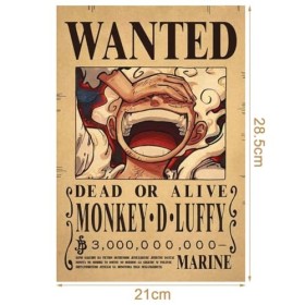 CBOSNF 23 One Piece Wanted Poster,One Piece Affiche Anime Poster Vintage Affiche Luffy Poster Anime Décoration dIntérieur Dé