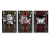 Poster One Piece Wanted Crocodile Mihawk Cross Guild Oeuvres dart Impression sur toile Décoration dintérieur 60 x 90 cm