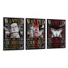 Poster One Piece Wanted Crocodile Mihawk Cross Guild Oeuvres dart Impression sur toile Décoration dintérieur 60 x 90 cm