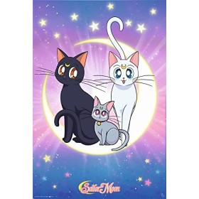 ABYSTYLE - SAILOR MOON - Poster Luna, Artemis & Diana roulé filmé 91.5x61cm 