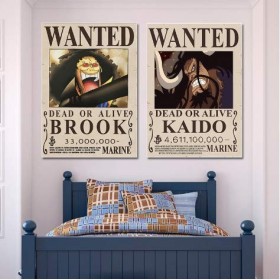 ROSETOR Lot de 16&nbsp;affiches One Piece «&nbsp;Wanted&nbsp;» - 42&nbsp;x&nbsp;29&nbsp;cm - Personnage de Luffy avec chapeau de paille et son équipage