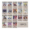 ROSETOR Lot de 18 affiches One Piece Wanted 42 cm × 29 cm, nouvelle édition One Piece Pirates Wanted Posters, amiral du monde