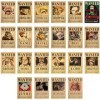 One Piece Wanted Poster CBOSNF 22 One Piece Affiche Anime Poster Vintage Affiche Anime Décoration dIntérieur Luffy Poster Dé