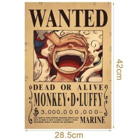 One Piece Wanted Poster CBOSNF 22 One Piece Affiche Anime Poster Vintage Affiche Anime Décoration dIntérieur Luffy Poster Dé