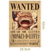 One Piece Wanted Poster CBOSNF 22 One Piece Affiche Anime Poster Vintage Affiche Anime Décoration dIntérieur Luffy Poster Dé