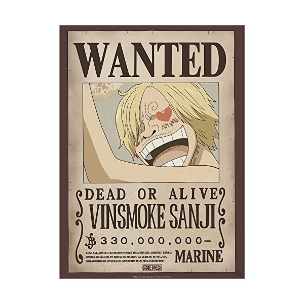 ABYSTYLE GBEye - ONE PIECE Poster Wanted Sanji 52x38cm 