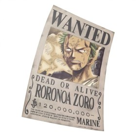 poster One Piece – Poster Wanted Roronoa Zoro Affiche 15 x 23 pouces 38 cm x 58 cm 380 mm x 580 mm 