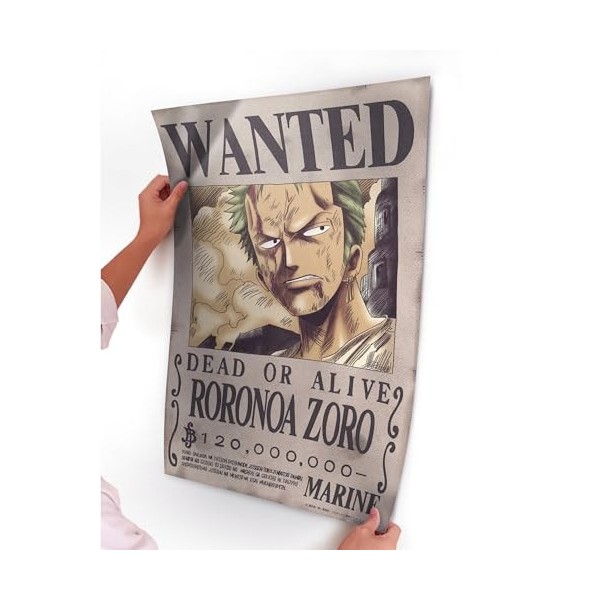 poster One Piece – Poster Wanted Roronoa Zoro Affiche 15 x 23 pouces 38 cm x 58 cm 380 mm x 580 mm 