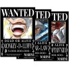 One Piece Anime Supernova Trio 3 en 1 [Black Style] Wanted Posters, Monkey D. Luffy Trafalgar Law Eustass Captain Kid | Lot d