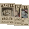 One Piece Anime Supernova Trio 3 en 1 [Black Style] Wanted Posters, Monkey D. Luffy Trafalgar Law Eustass Captain Kid | Lot d