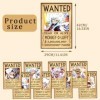 IOSCDH Lot de 8 posters One-Piece Wanted, Anime Poster, Affiche One-Piece Wanted, Poster Vintage Papier Kraft, Décoration de 