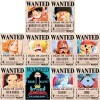 通用 One Piece Wanted Posters, 42cm × 29cm, Anime Stickers muraux New Straw Hat Pirates 