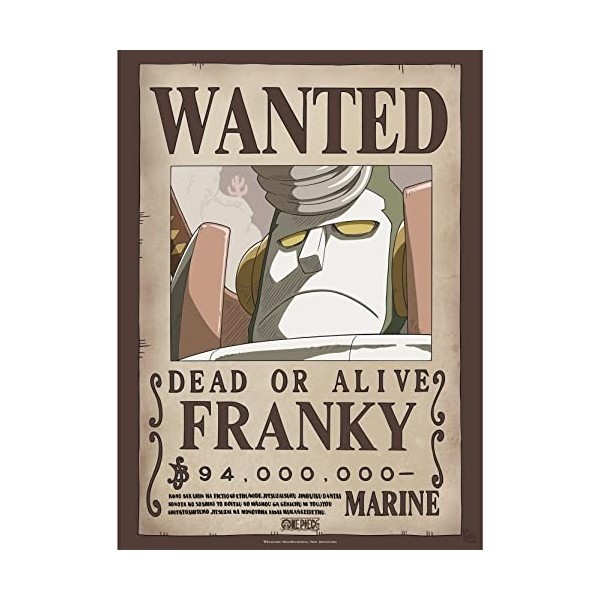 ABYSTYLE GBEye - ONE PIECE Poster Wanted Franky 52x38cm 