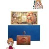 1PCS Billet One Piece Nami avec certificat dauthenticité, Billet de Banque dor Anime, Manga One Piece Marque-Page à Collect