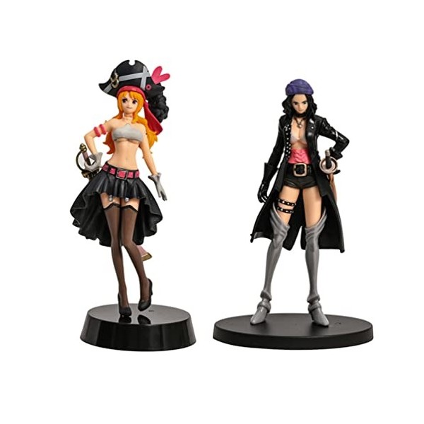 ROTEMADEGG Anime Figurine, Anime Personnages One Piece Nami, Nico Robin PVC 18cm, Statue ModèLe De Collection De Fans DAnime