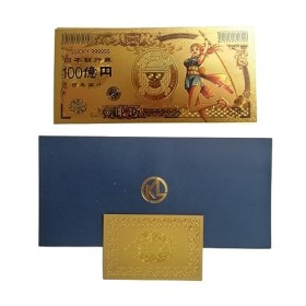 1PCS Billet One Piece Nami pays des wa avec certificat dauthenticité, Billet de Banque dor Anime, Manga One Piece Marque-Pa