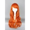 COSPLAZA Perruque longue ondulée orangé Anime Cosplay Wigs Lovely ONE PIECE Nami Cheveux COSPLAY WIG