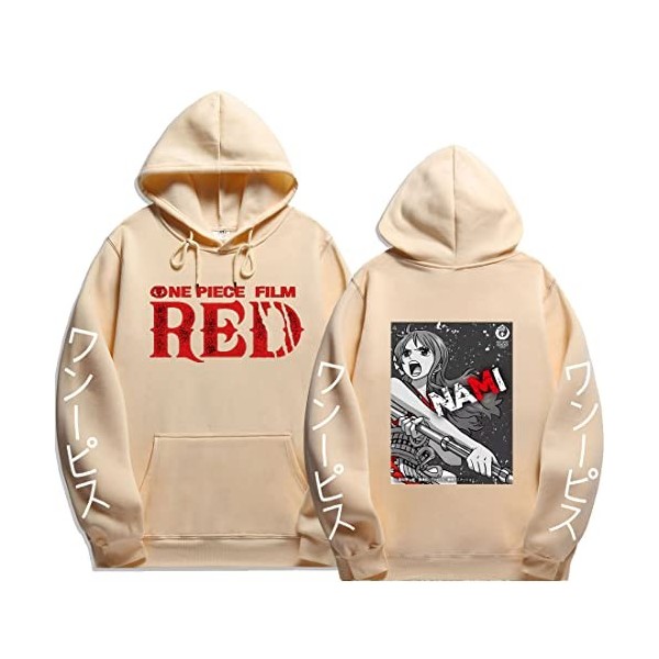 Sybnwnwm Sweat à capuche One Piece Anime Nami Cosplay à manches longues pour homme et femme, violet, S