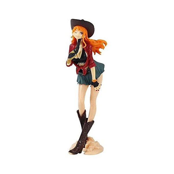 LICHOO One Piece Cowboy Nami Anime Figurine Pop à collectionner Figurine Jouets en PVC Figurines Ornements de bureau