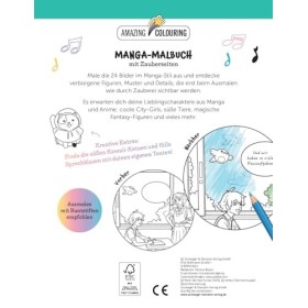 Manga-Malbuch mit Zauberseiten. Tolles Geschenk für Fans!: Ausmalen und verborgene Details entdecken | mit den Lieblingschara