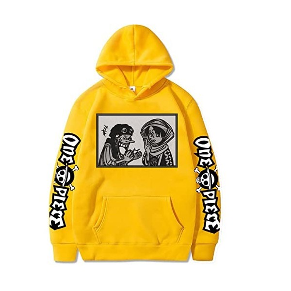 Sybnwnwm Anime One Piece Sweat à Capuche Zoro Luffy Pull 3D Imprimé Ace Chopper Nami Sweatshirt Hoodie Pull