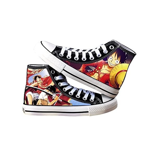 Chaussures One Piece Luffy Zoro Nami Chopper High Top Baskets, d, 37 EU