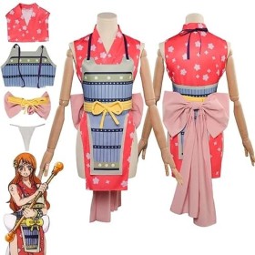 SZYDM Tenue de Cosplay Nami One Piece Anime, Ensemble Complet de vêtements pour Femmes, vêtements de fête dhalloween et de n