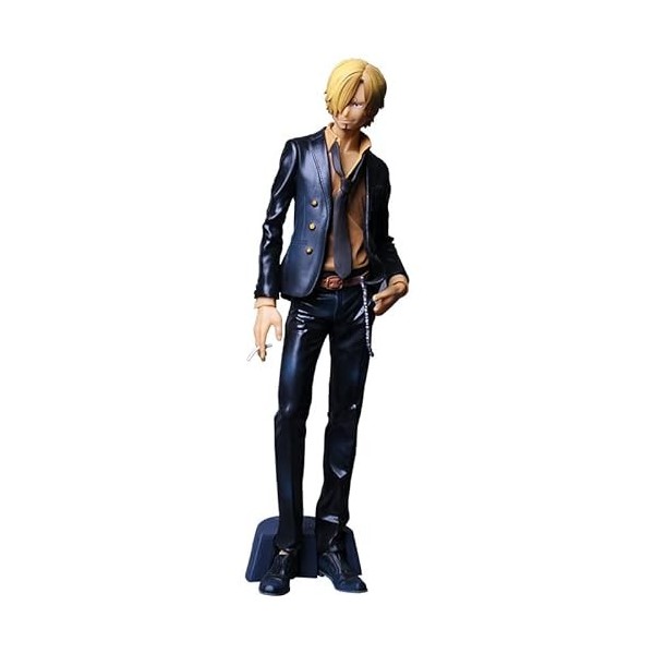 Eamily Figurine One Piece Sanji Stand 29cm Costume Tenant une Cigarette Anime Sanji Statue PVC Décoration de Table