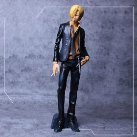 Eamily Figurine One Piece Sanji Stand 29cm Costume Tenant une Cigarette Anime Sanji Statue PVC Décoration de Table