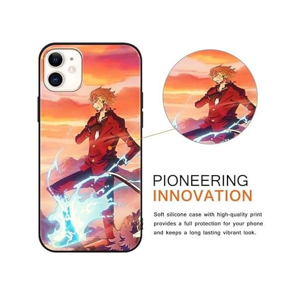 2 Pièces Coque pour Honor 90 Lite 5G 6.7 Pouce, Anime One Piece Sanji Manga Dessin Animé Motif Étui Protection Housse de Sili