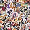 Anime Stickers Mixed Pack 100Pcs, Trendy Divers Manga Autocollants Vinyle Stickers pour Bouteilles Deau Livre MacBook Laptop