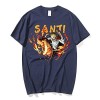 Sybnwnwm T-shirt One Piece Anime Sanji Cosplay à manches courtes et col rond Impression 3D, Noir , XS