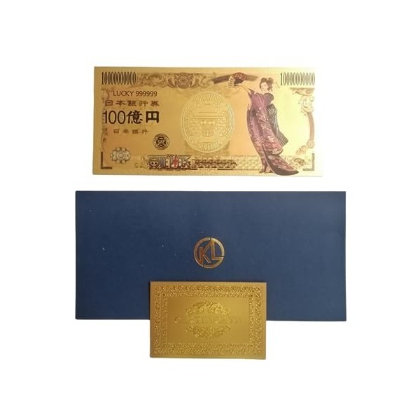 1PCS Billet One Piece Nico robin pays des wa avec certificat dauthenticité, Billet de Banque dor Anime, Manga One Piece Mar
