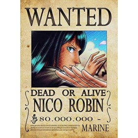 Poster One Piece Nico Robin Wanted Anime Manga